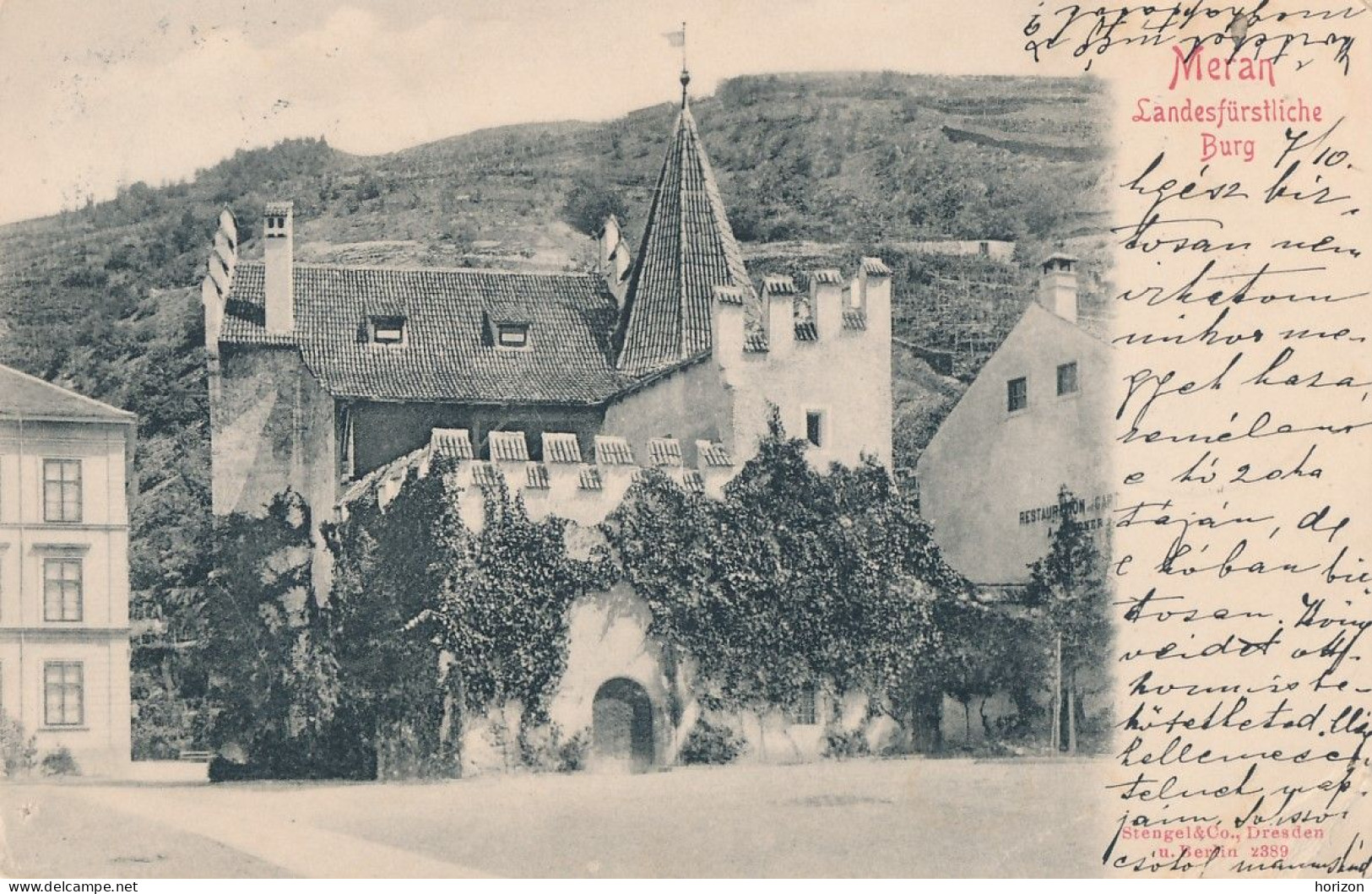 2h.527   MERAN - Landesfürstliche Burg - 1904 - Ed. Stengel - Merano