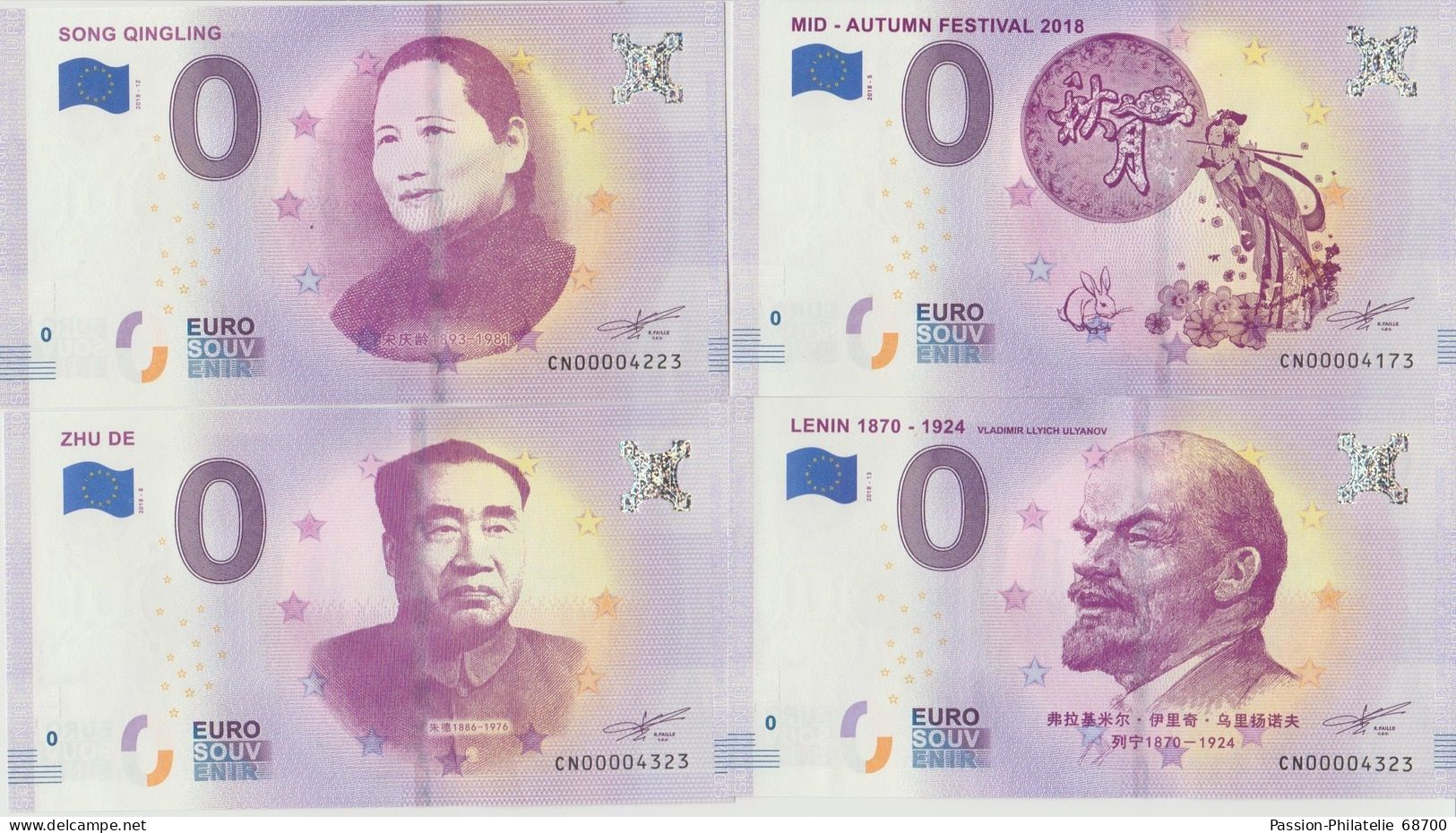 Billet Touristique 0 Euro Souvenir Chine Lot De 10 Différents 2018 N°CN Divers Voir Scan - Private Proofs / Unofficial