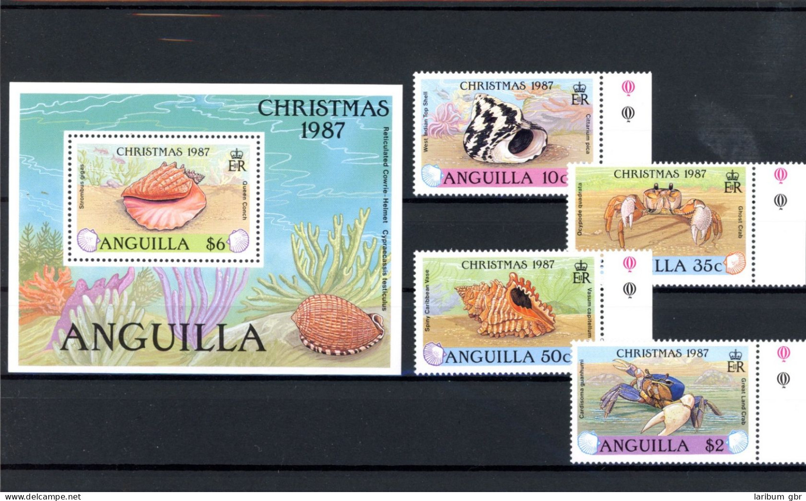 Anguilla 768-771, Block 78 Postfrisch Muscheln #JQ892 - Anguilla (1968-...)