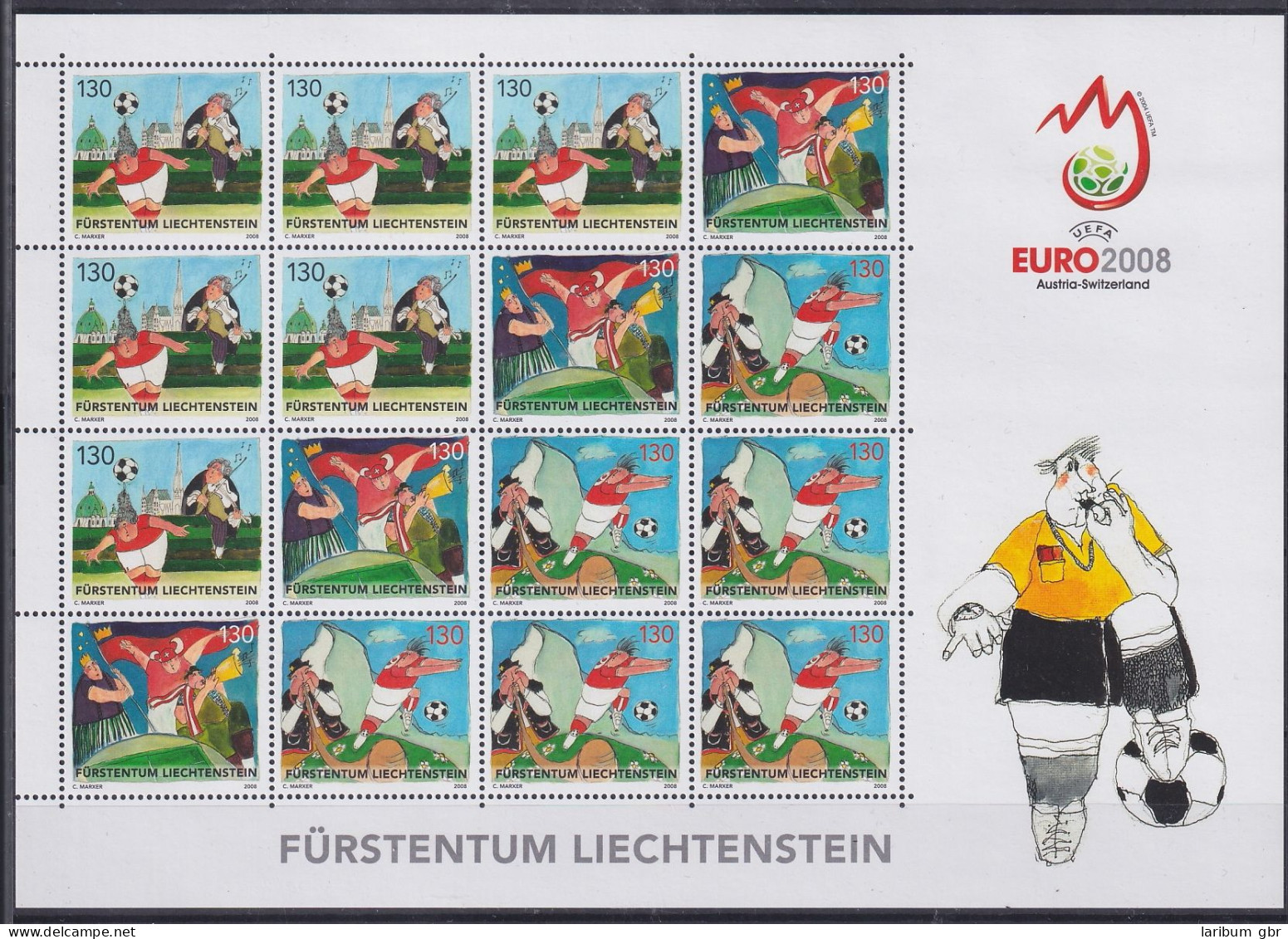 Liechtenstein 1479-1481 Postfrisch Als ZD-Bogen, Fußball #NF690 - Altri & Non Classificati