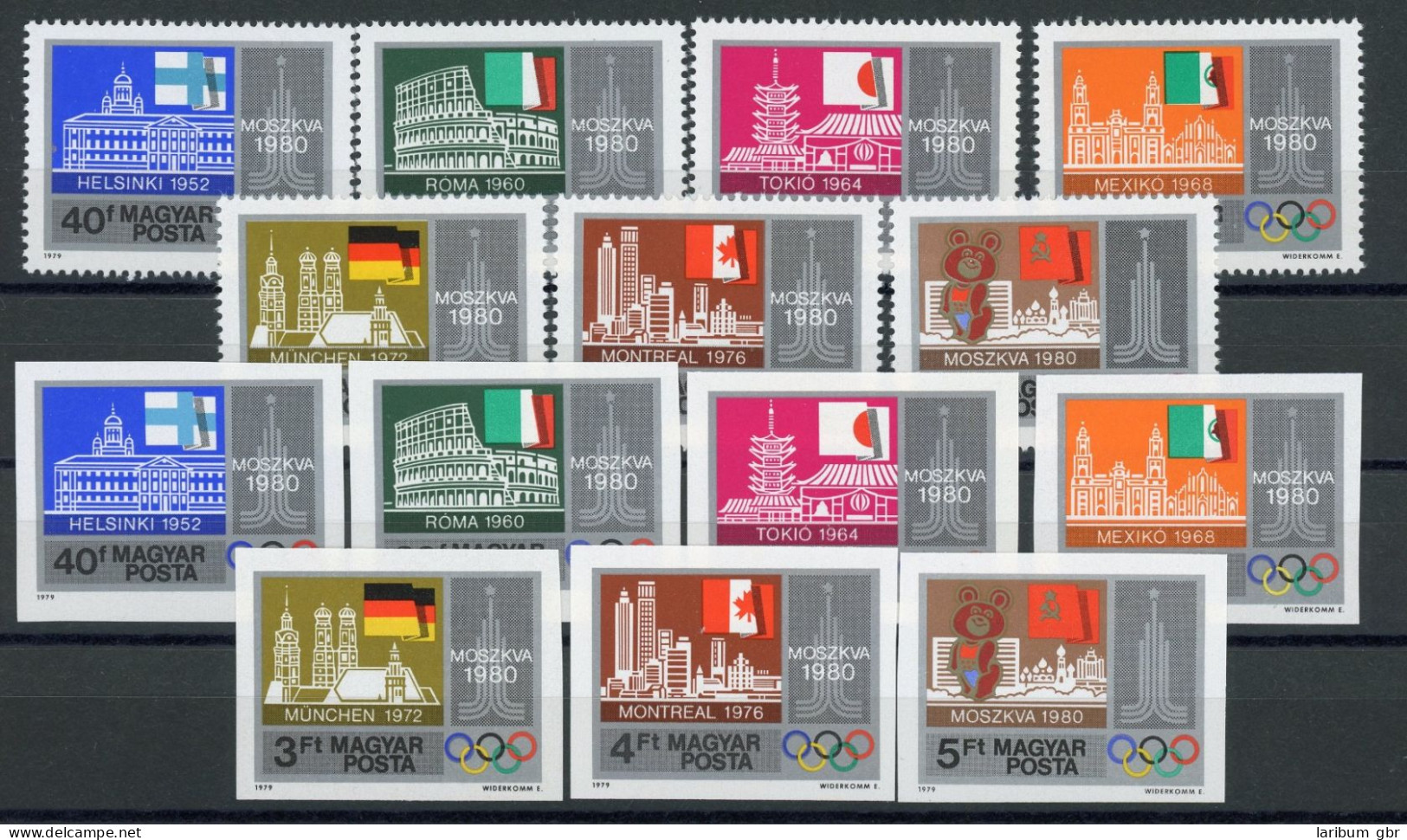 Ungarn 3355-3361 A+B Postfrisch Olympia 1980 Moskau #JR898 - Sonstige & Ohne Zuordnung