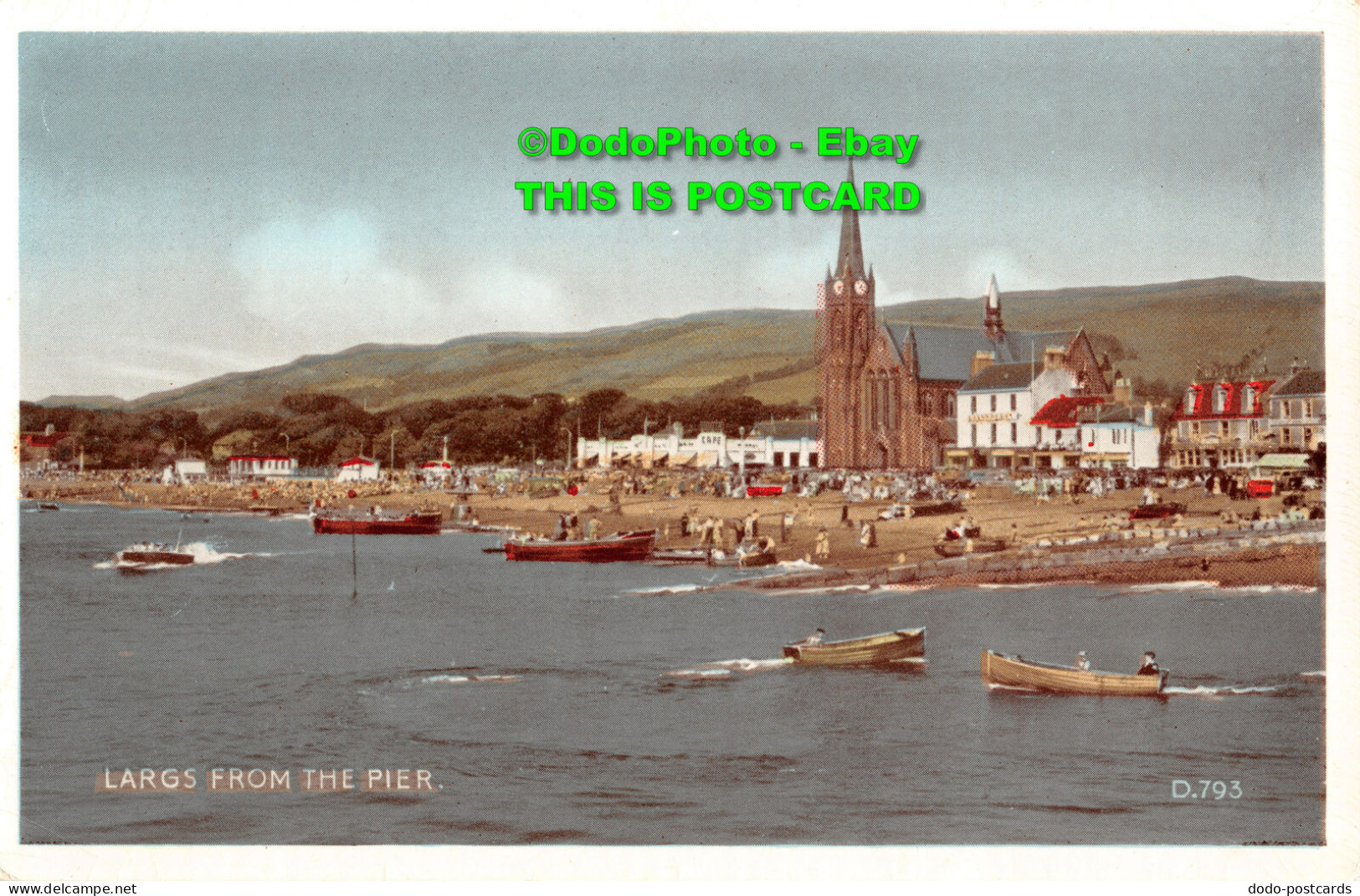R455709 Largs From The Pier. D.793. Carbo Colour. Valentines - Monde
