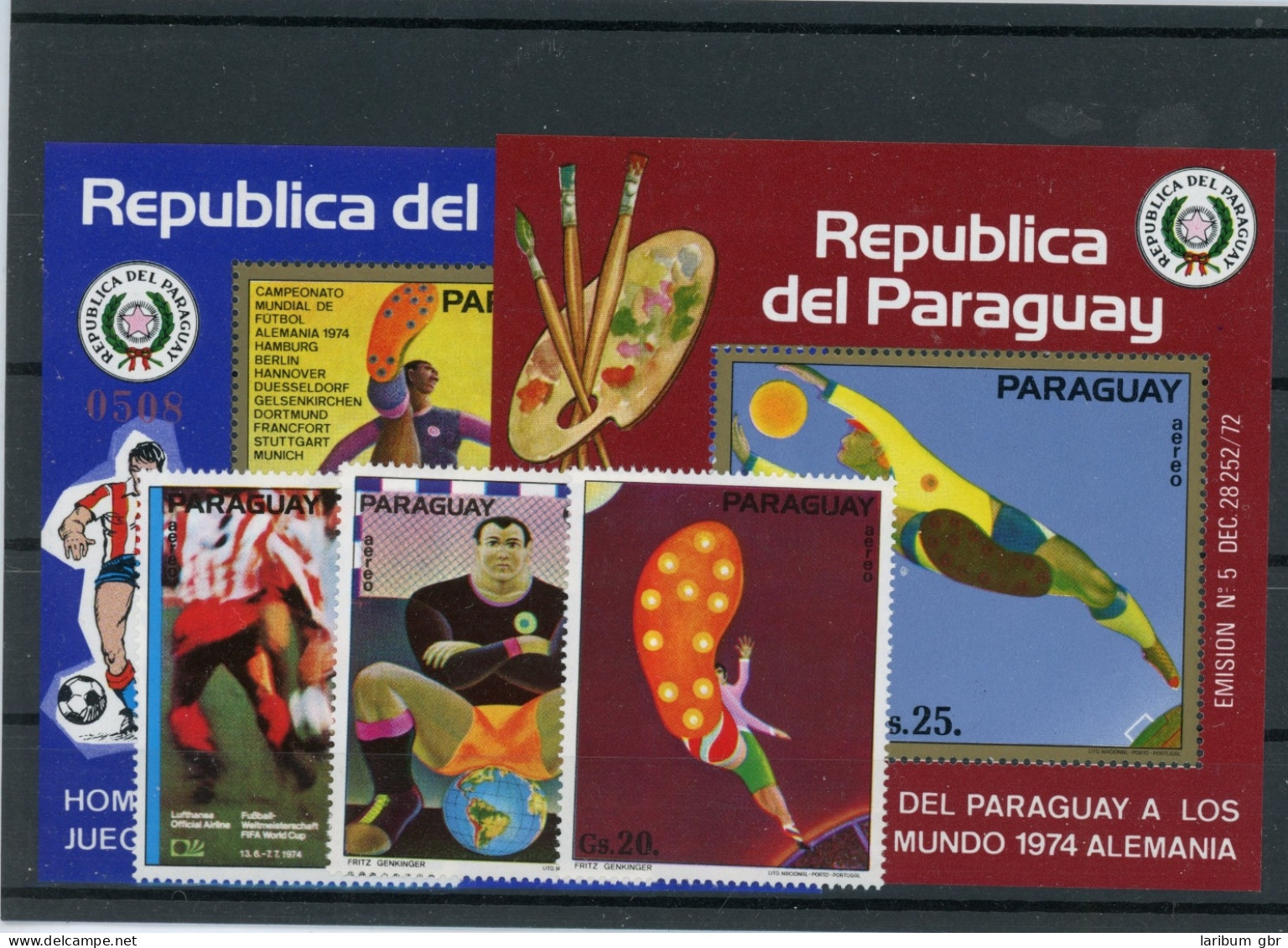 Paraguay 2532-2534, Block 215-216 Postfrisch Fußball #HK860 - Paraguay