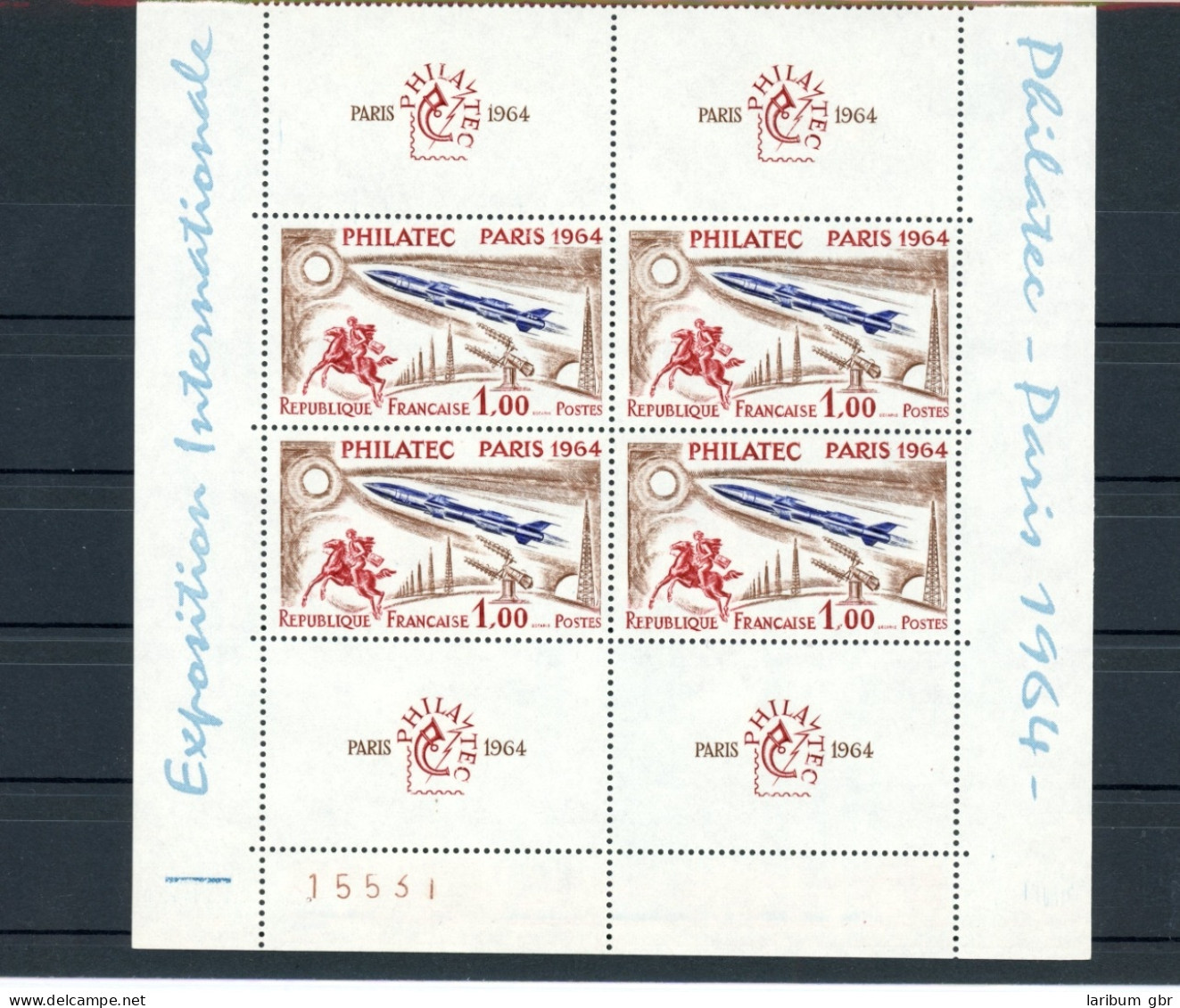 Frankreich 4er Block 1480 Postfrisch Briefmarkenausstellung #HK886 - Autres & Non Classés