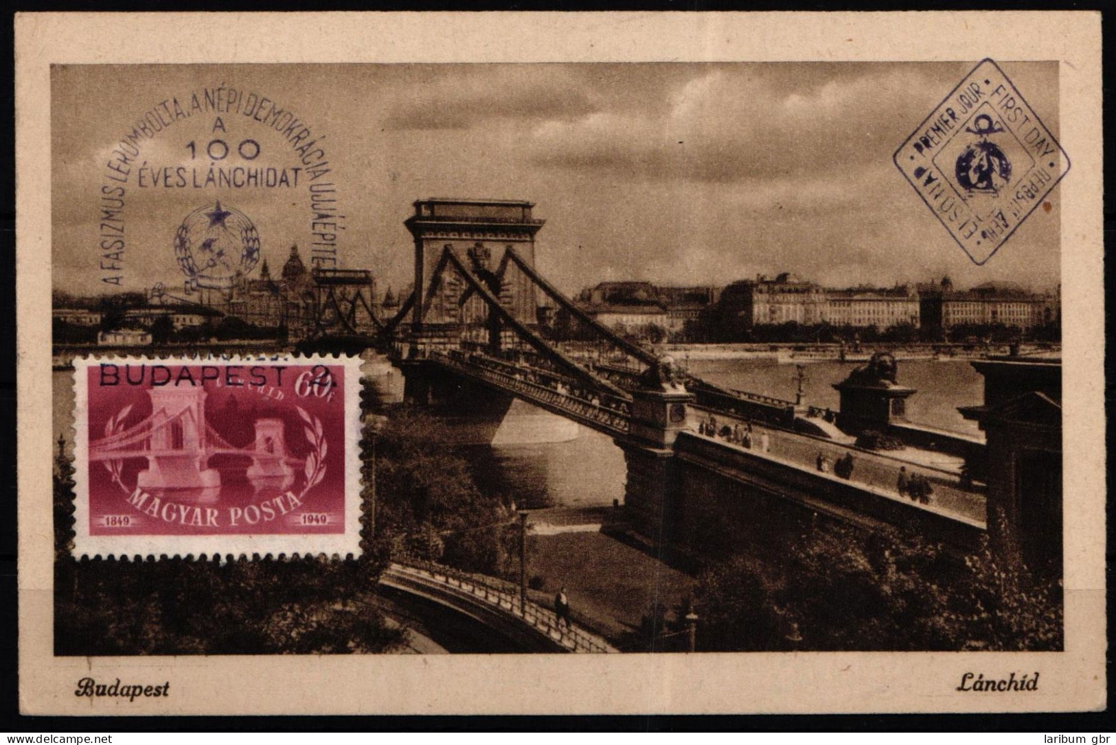 Ungarn 1060 Mit Sonderstempel Auf Maximumkarte "Kettenbrücke" #NF806 - Other & Unclassified