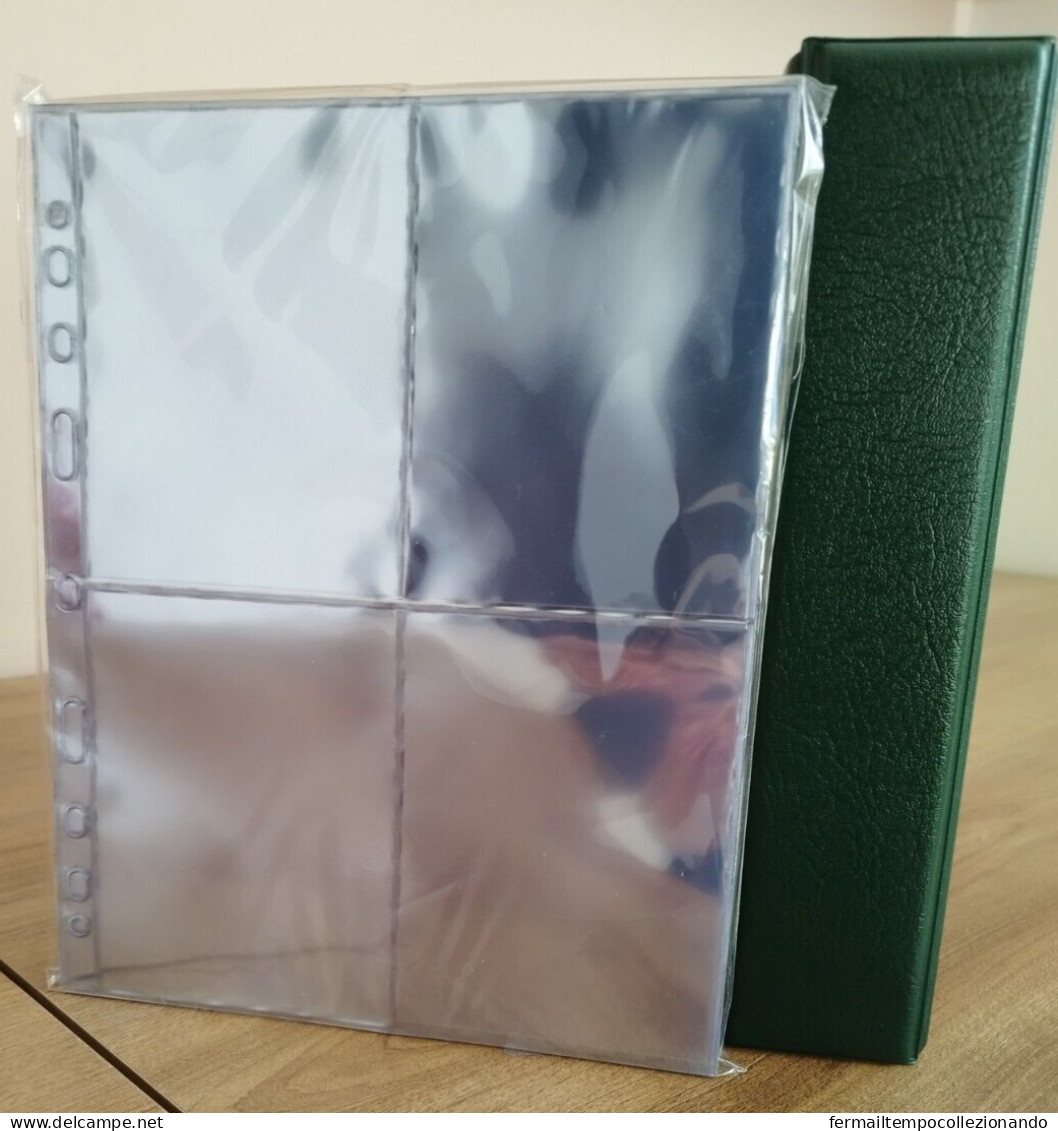 Album Raccoglitore Verde Con 50 Fogli Trasparenti 4 Tasche Per Figurine Santini - Boeken & Software