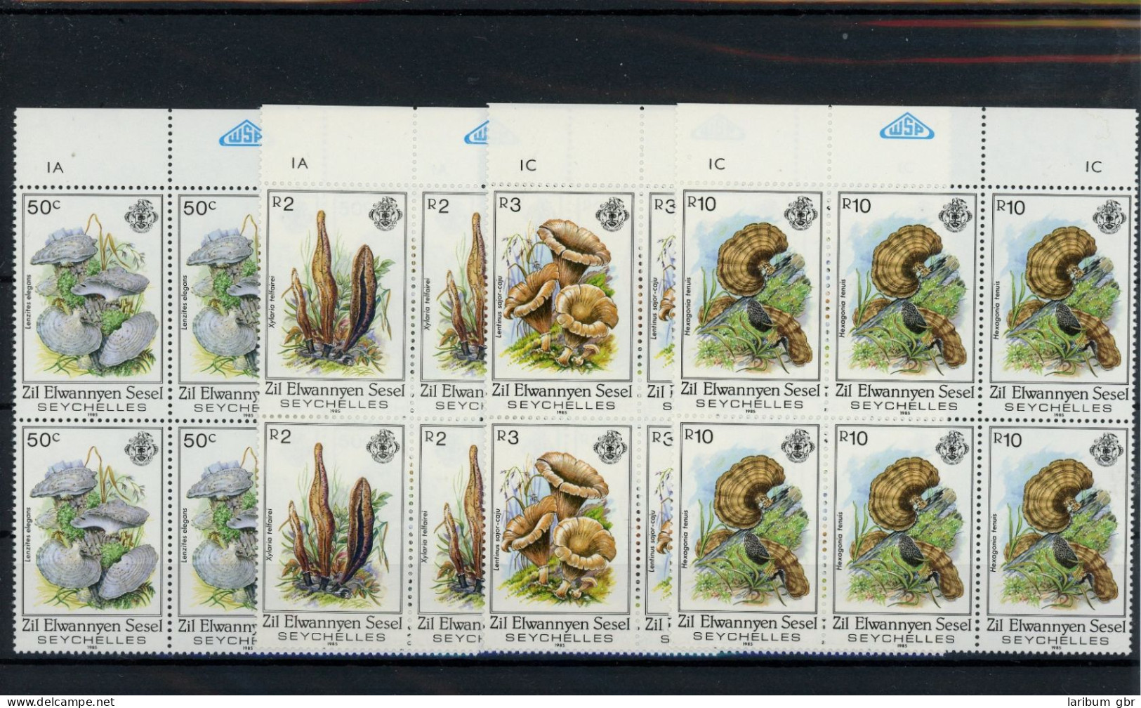äußere Seychellen Sechserblock 92-95 Postfrisch Pilze #JO654 - Seychelles (1976-...)