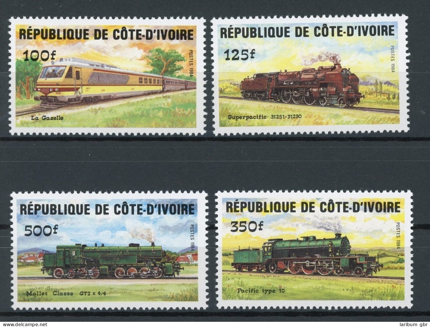 Elfenbeinküste 826-829 Postfrisch Eisenbahn #IY831 - Ivoorkust (1960-...)