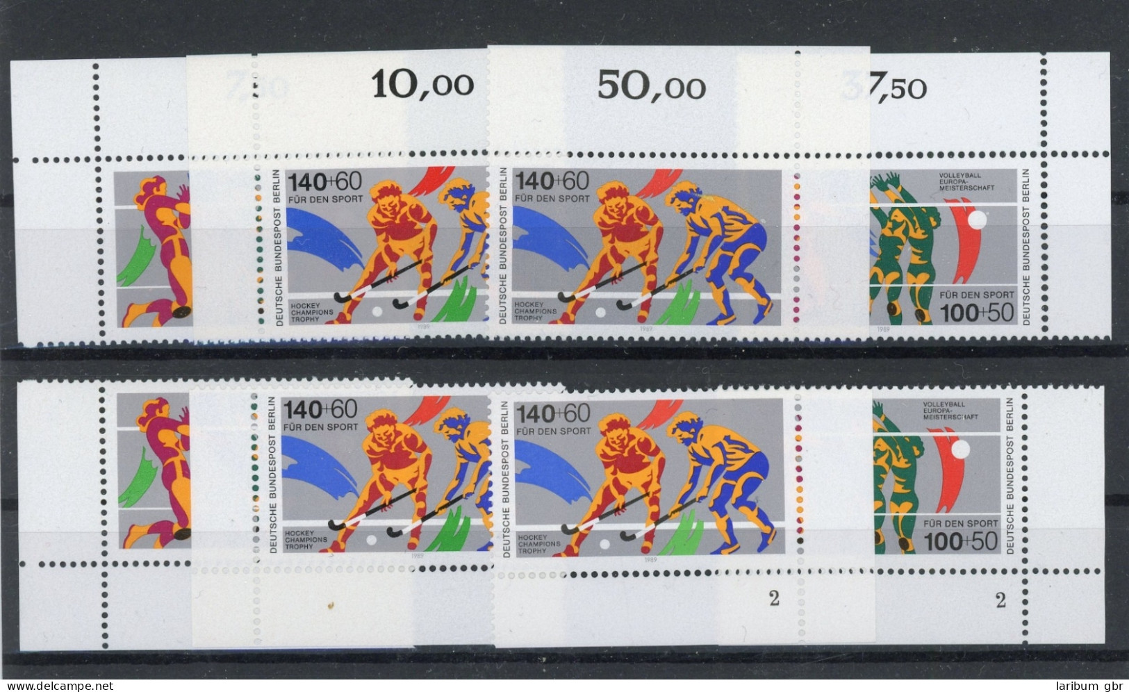 Berlin 836-37 Postfrisch Alle 4 Ecken, Form Nr. 2, Sport #HK546 - Altri & Non Classificati