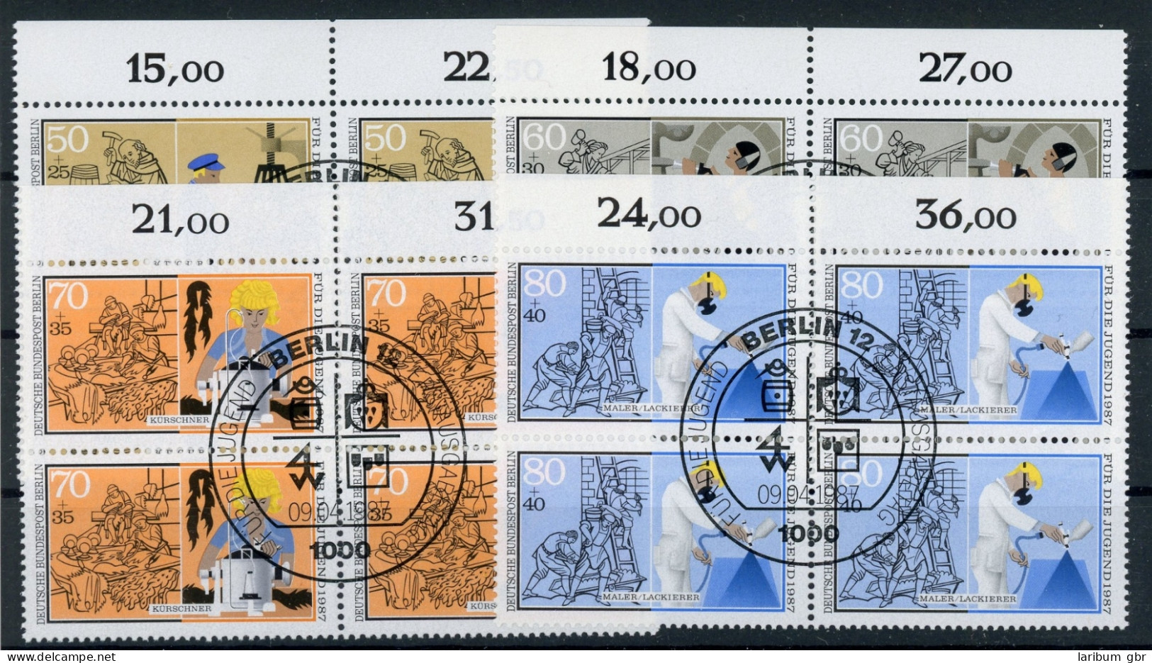 Berlin 4er Bl. Ecken Mit 780-83 Handwerk Ersttagssonderstempel #HK579 - Other & Unclassified