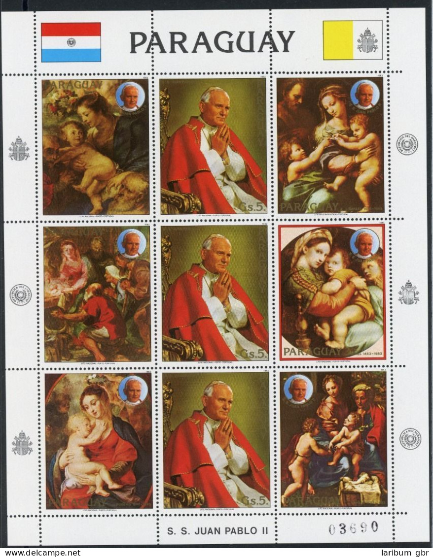 Paraguay KB Mit 3 X 3627 Postfrisch Raffael, Kunst #JS025 - Paraguay