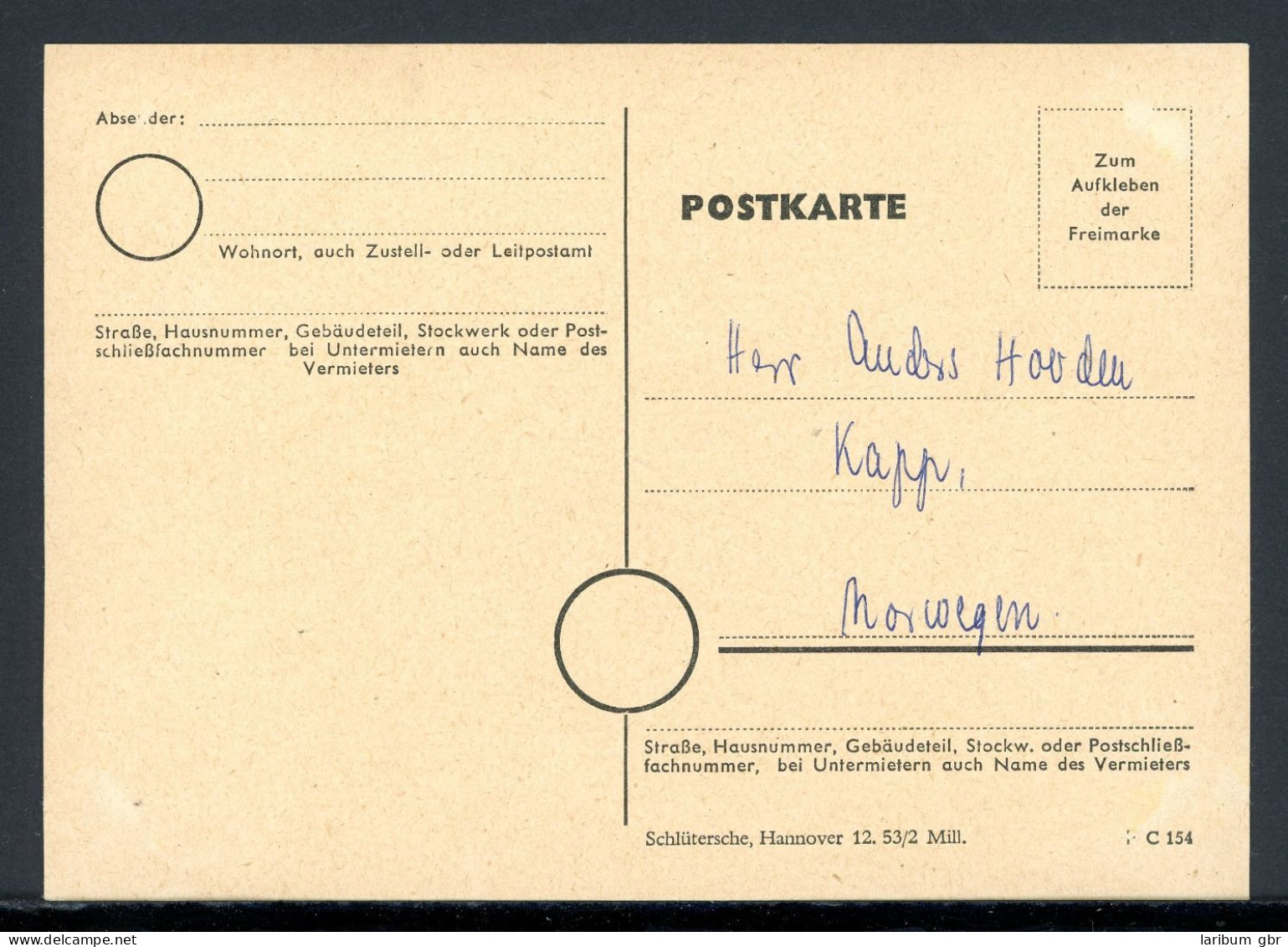 Bund 173-176 + 197 Gestempelt Hannover Messe Auf Postkarte #JP077 - Briefe U. Dokumente
