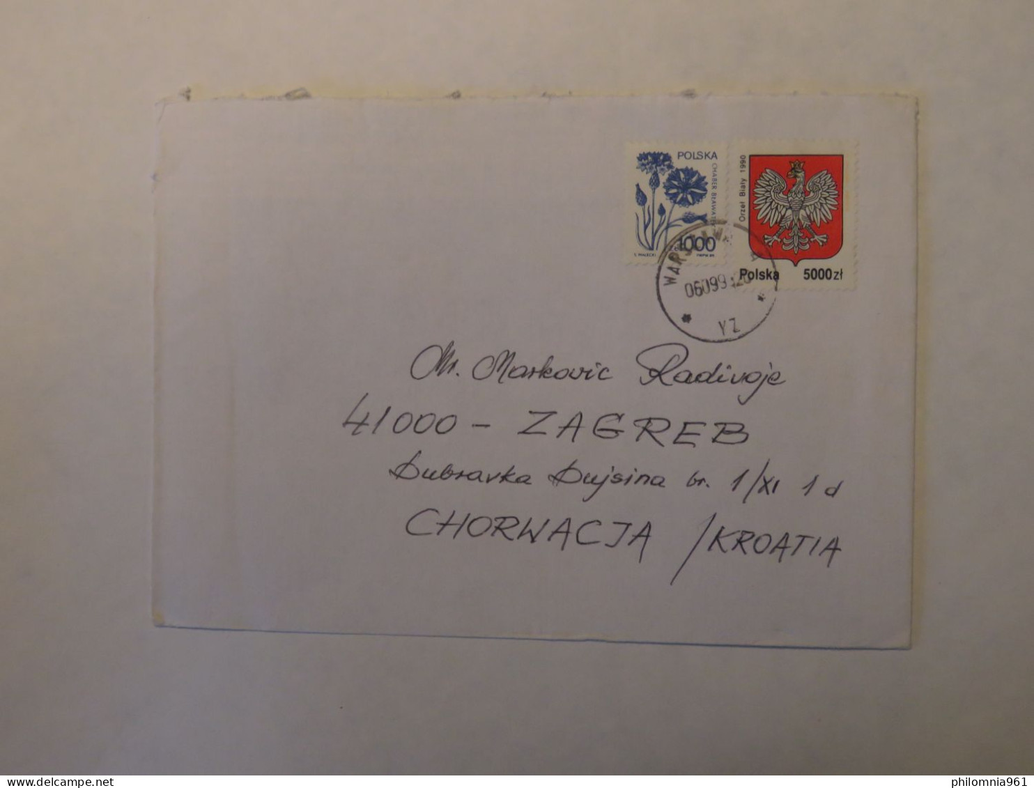 POLAND COVER TO CROATIA 1999 - Other & Unclassified