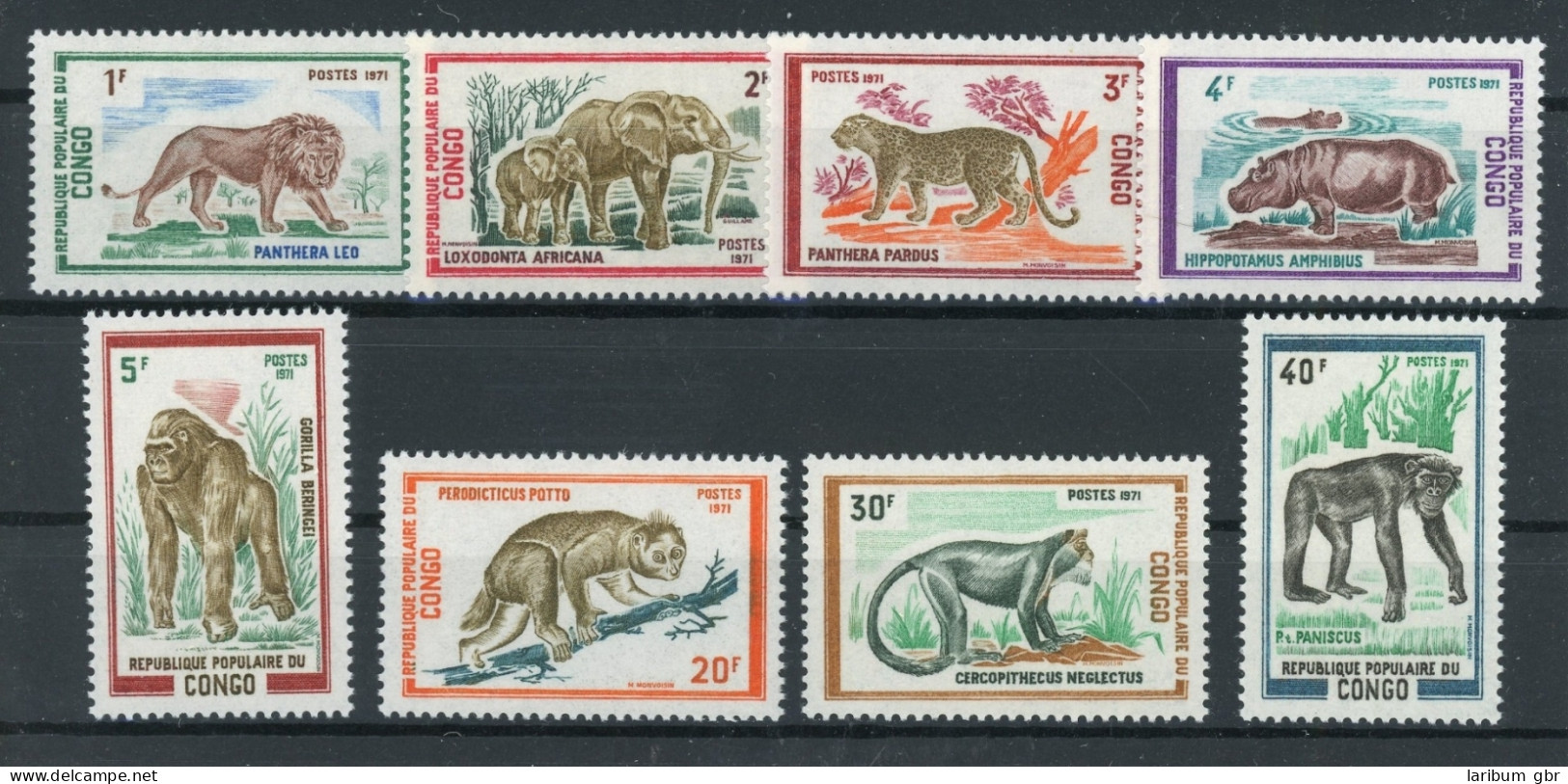 Kongo Brazza. 341-348 Postfrisch Wildtiere #JM525 - Autres & Non Classés