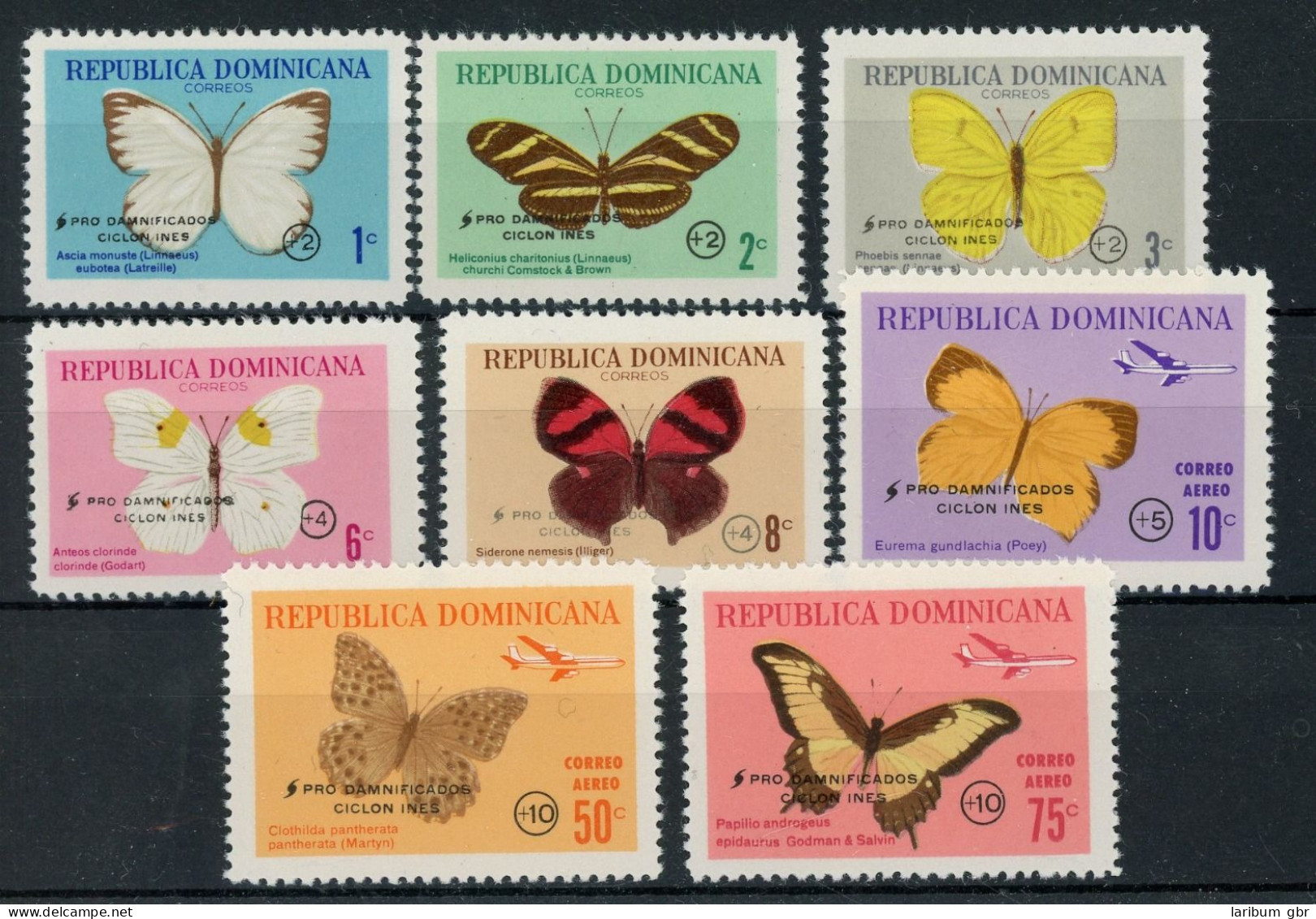 Dominikanische Rep. 876-83 Postfrisch Schmetterling #HE945 - Dominican Republic