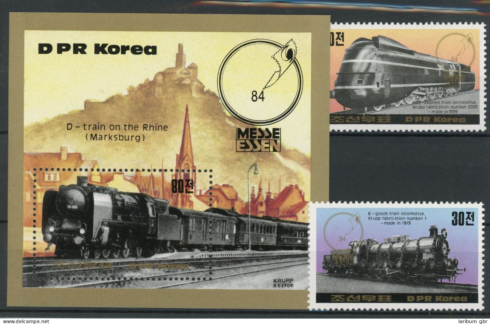 Nordkorea 2465-2466, Block 177 Postfrisch Eisenbahn #IX252 - Korea (...-1945)