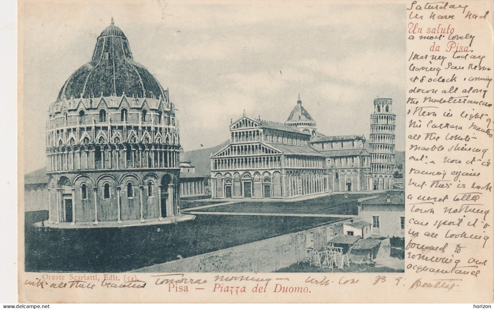 2h.528   Un Saluto Da PISA - Piazza Del Duomo - 1902 - Pisa