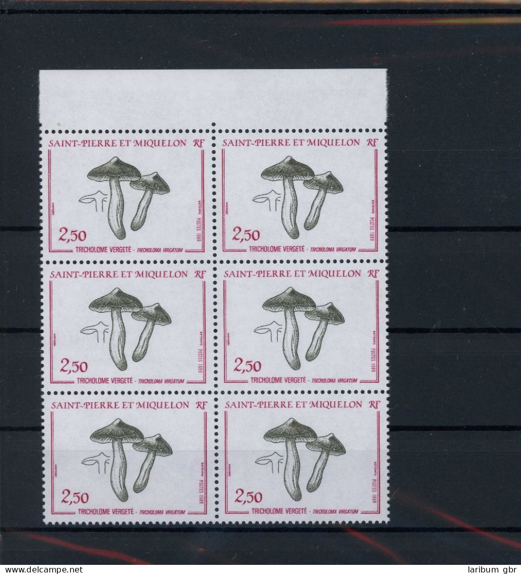 St. Pierre Und Miquelon Sechserblock 569 Postfrisch Pilze #JO757 - Anguilla (1968-...)