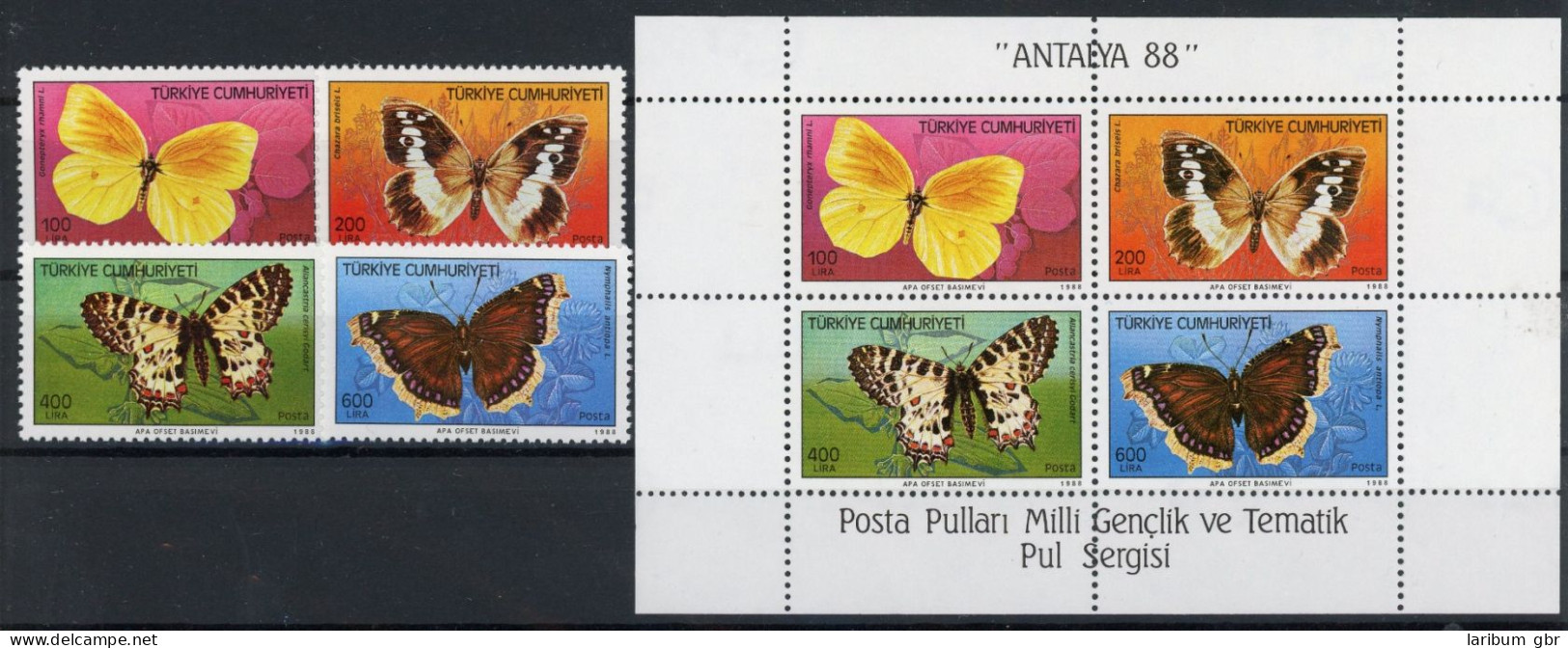 Türkei 2833-2836 + Bl. 26 Postfrisch Schmetterling #HF377 - Sonstige & Ohne Zuordnung
