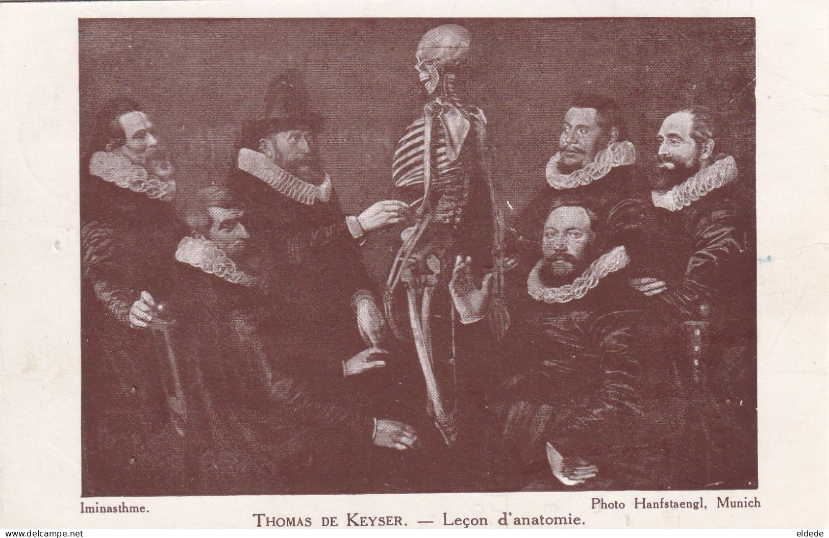 Thomas De Keyser Amsterdam Painter Anatomy Skeleton Sent To  Collège Neerlandais Paris Flamme Philatelie 1964 - Sonstige & Ohne Zuordnung