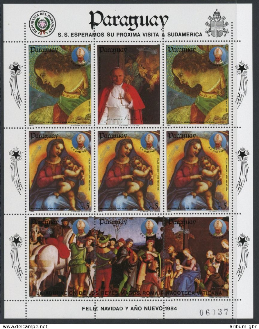 Paraguay KB Mit 3 X 3732 Postfrisch Raffael, Kunst #JS017 - Paraguay