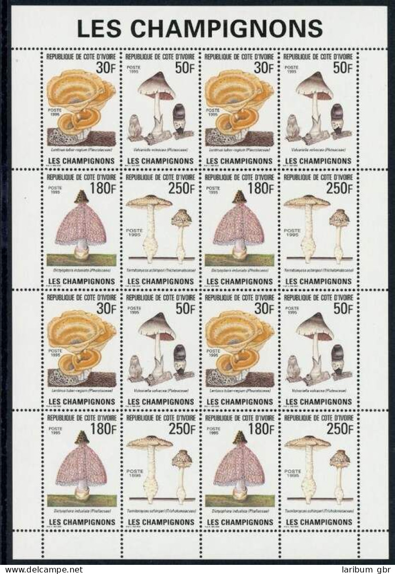 Elfenbeinküste ZD BG Mit 4 X 4er Block 1142-1145 I Postfrisch Pilze #JQ866 - Ivory Coast (1960-...)