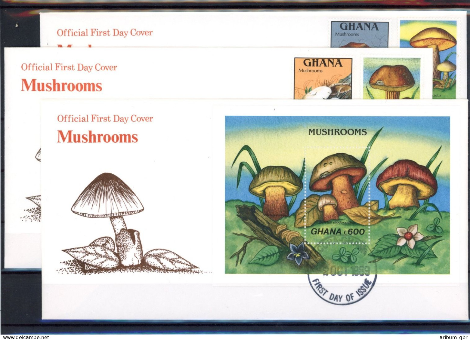 Ghana 1287-1294, Block 145 Pilze Ersttagesbrief/FDC #JR622 - Ghana (1957-...)