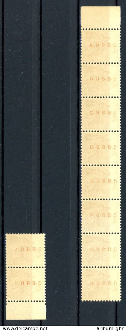 Schweiz Rollenmarken 502 R Postfrisch 10er Streifen Getrennt #GJ475 - Autres & Non Classés