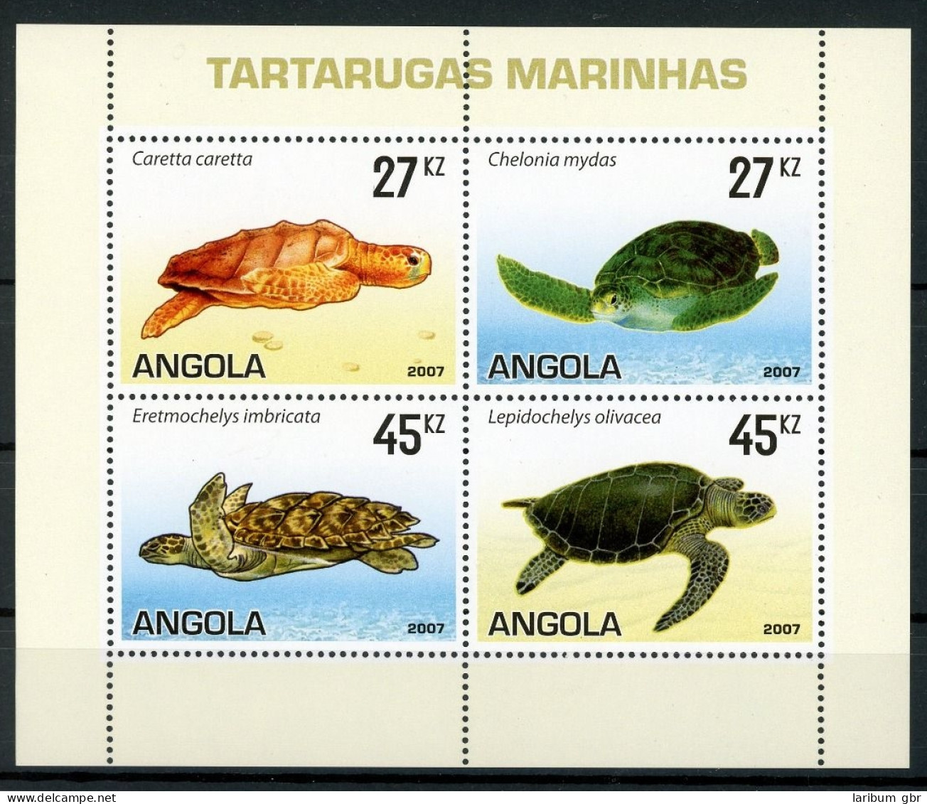 Angola Kleinbogen 1794-1797 Postfrisch Schildkröte #IN066 - Angola