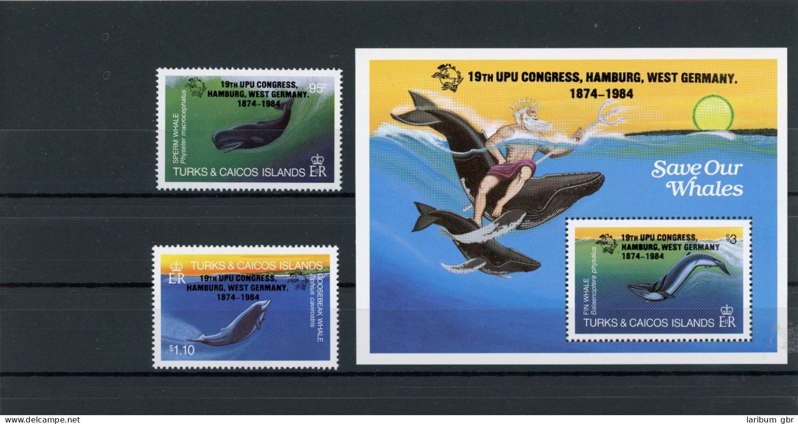 Turks Und Caicos Inseln 699-770, Block 50 Postfrisch Wale #IN042 - Turks- En Caicoseilanden