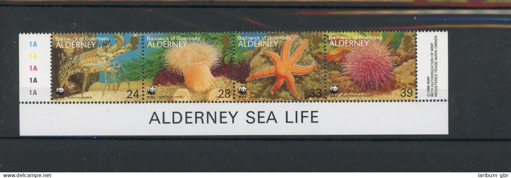 Alderney Viererstreifen 61-64 Postfrisch Meerestiere #IJ467 - Alderney