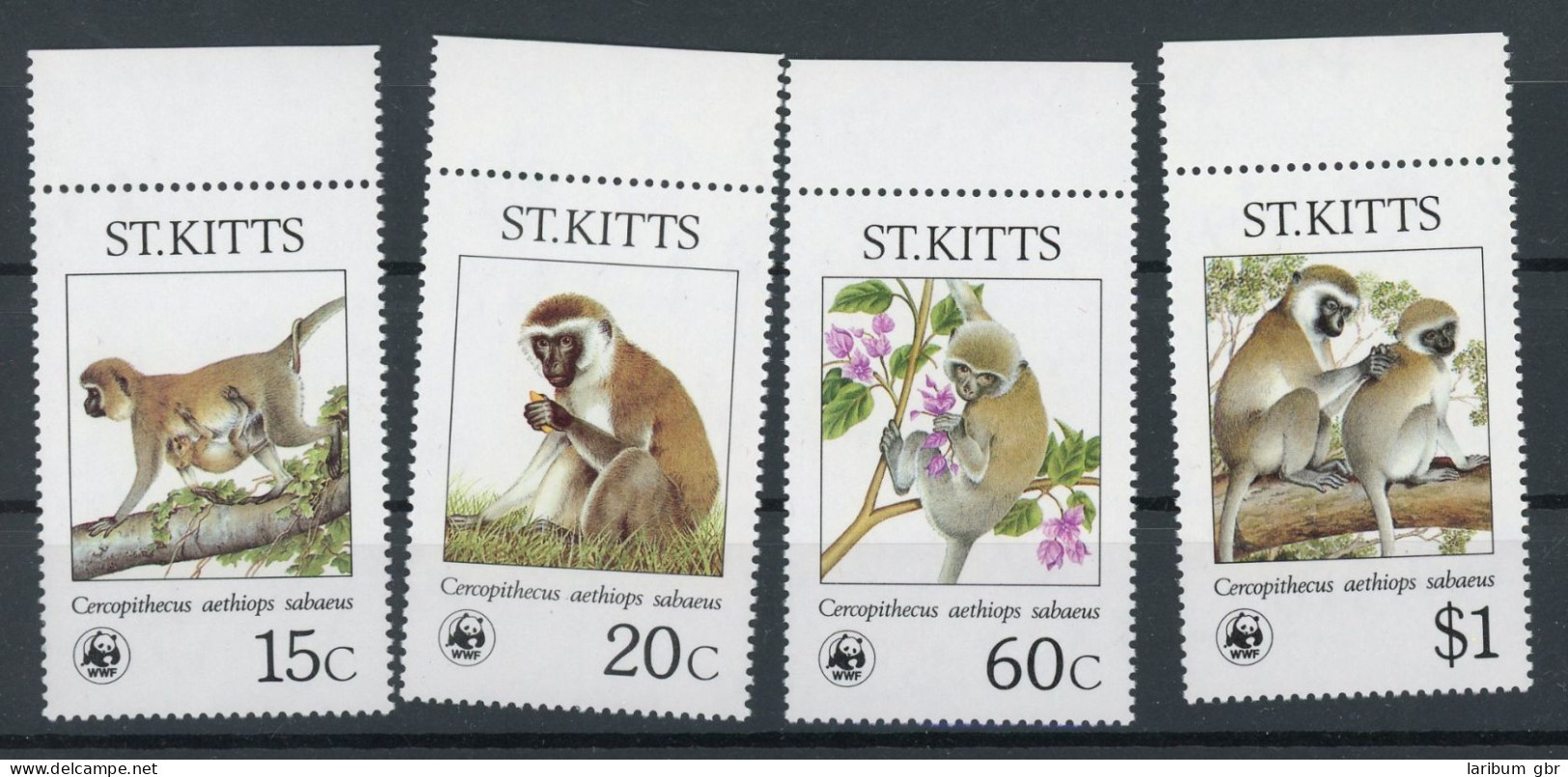 St. Kitts 184-187 Postfrisch Affen #HB099 - St.Kitts-et-Nevis ( 1983-...)