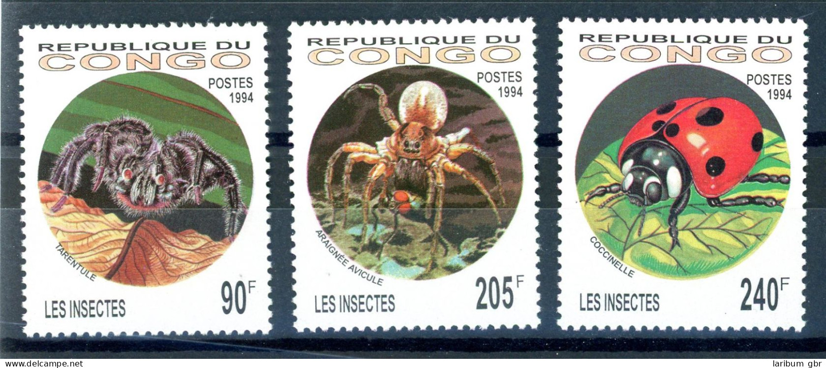 Kongo Brazzaville 1417-1419 Postfrisch Insekten #JQ843 - Sonstige & Ohne Zuordnung