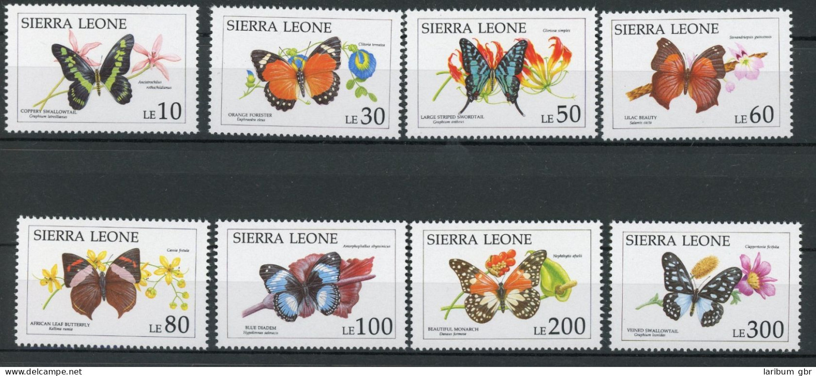 Sierra Leone 1651-1658 Postfrisch Schmetterlinge #HB210 - Sierra Leone (1961-...)