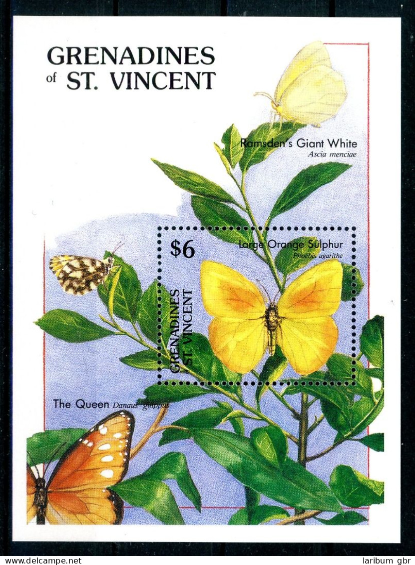 St. Vincent Grenadinen Block 46 Postfrisch Schmetterlinge #HB257 - St.-Vincent En De Grenadines