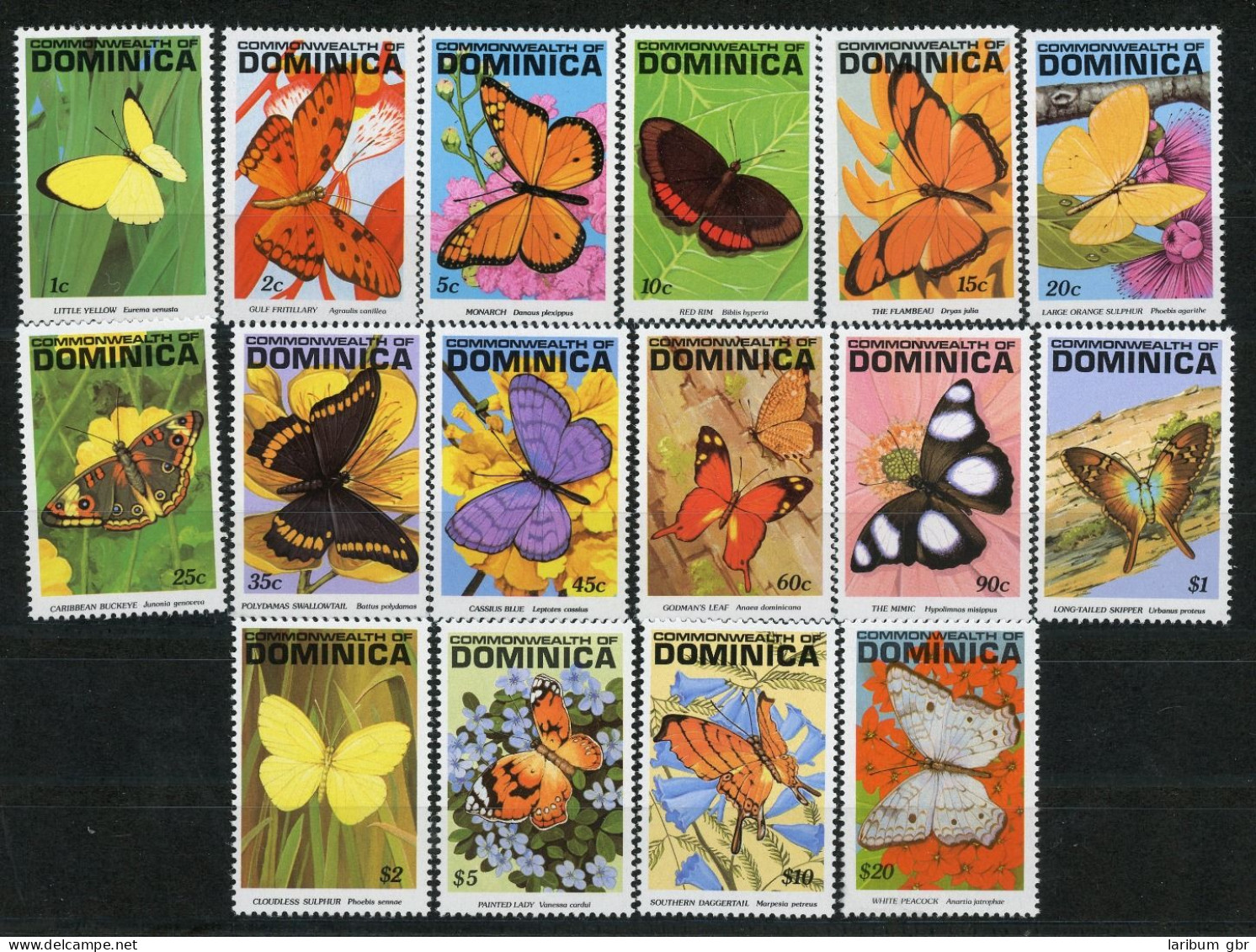 Dominica 1452-1467 Postfrisch Schmetterling #HE950 - Dominique (1978-...)