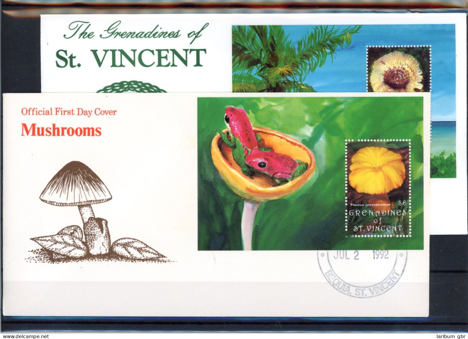 St. Vincent Gr. 915-926, Block 105+07 Pilze Ersttagesbrief/FDC #JR616 - St.Vincent & Grenadines