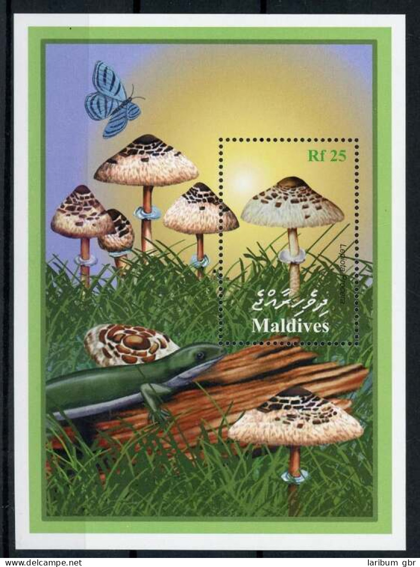 Malediven Block 482 Postfrisch Pilze #JR704 - Maldives (1965-...)