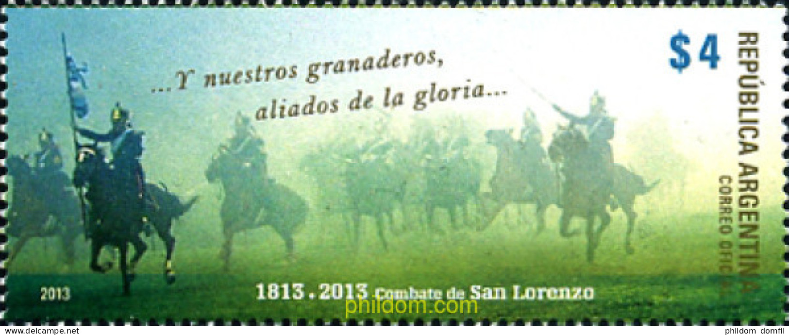 313816 MNH ARGENTINA 2013 BATALLA DE SAN LORENZO - Ungebraucht