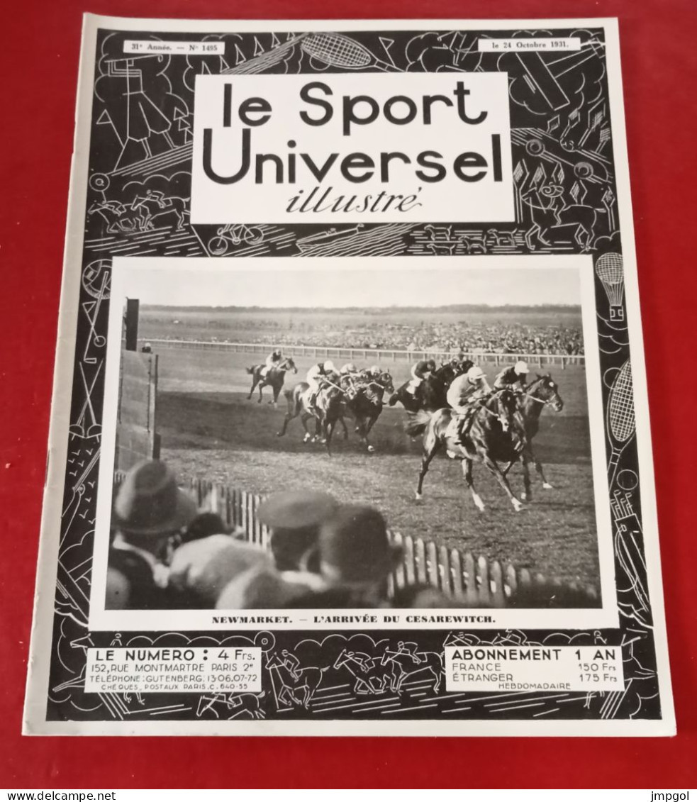 Sport Universel Illustré N°1495 Oct 1931 Etalons Bretons Landerneau Chasse Golden Retriever Hippisme Pardubice Stresa - 1900 - 1949