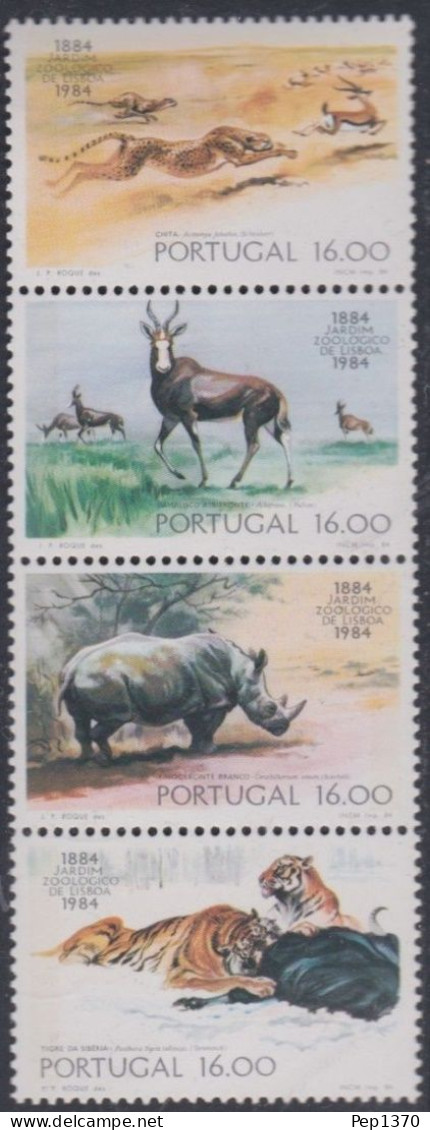 PORTUGAL 1984 - FAUNA MAMIFEROS DEL ZOO DE LISBOA - YVERT Nº 1596/1599** - Rhinozerosse