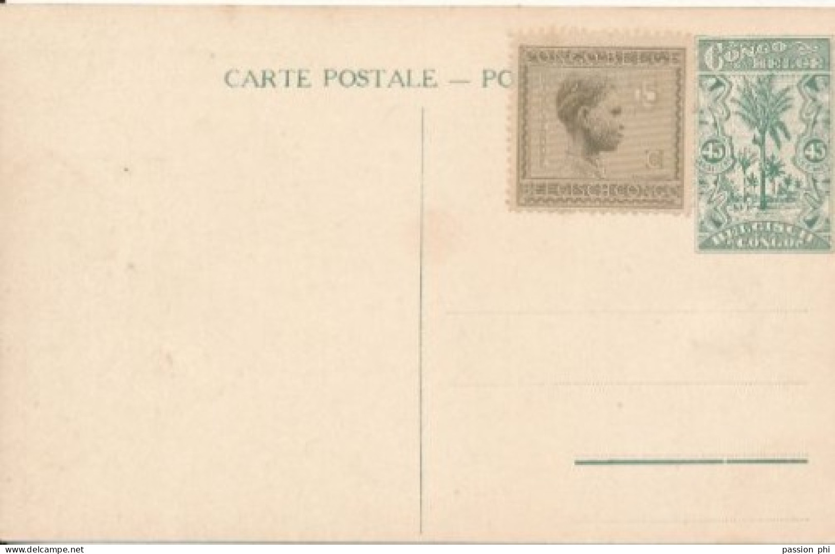 BELGIAN CONGO  PPS SBEP 66a "GLOSSY PAPER" VIEW 10 UNUSED - Entiers Postaux