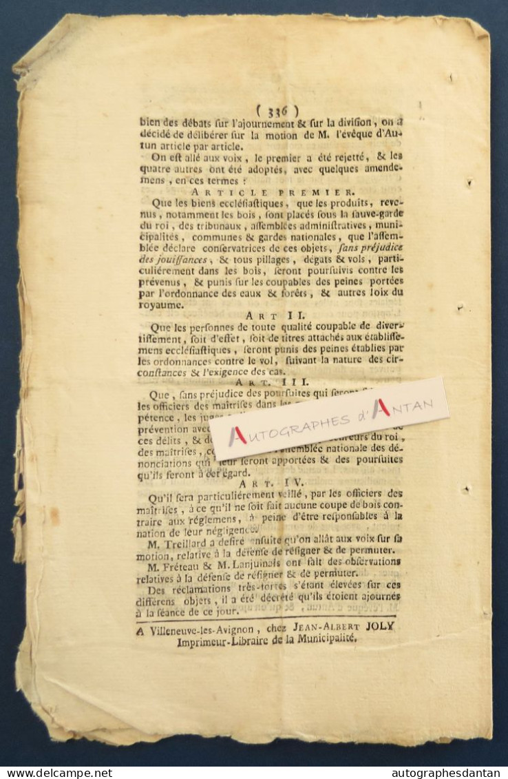 ● Veillées D'un Français - 9 Novembre 1789 - Gazetier Révolutionnaire - Rare - Révolution Française - Newspapers - Before 1800