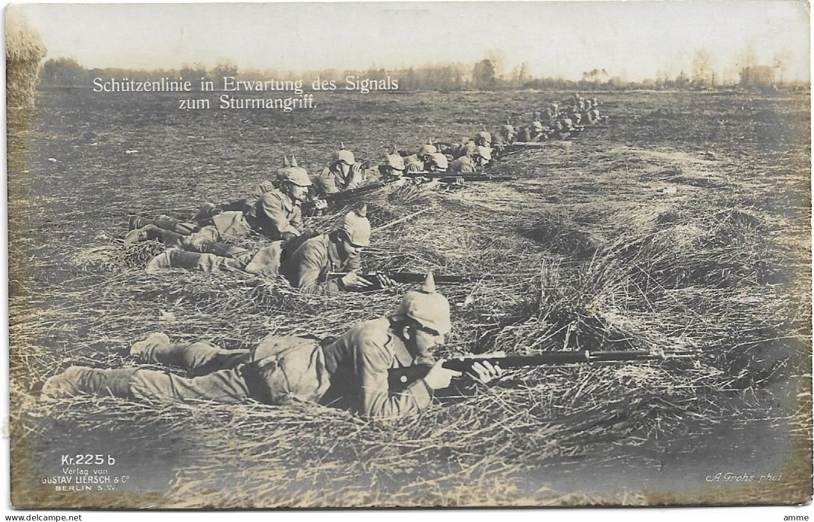 German War Kriegskarte  *  Schützenlinie In Erwartung Des Signals Zum Sturmangriff - Guerre 1914-18