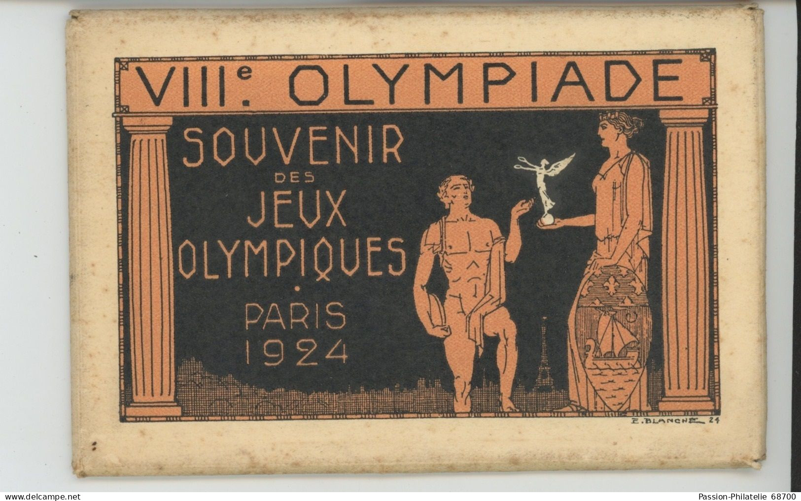 Série De 8 Cartes Jeux Olympiques PARIS 1924.Aviron,Boxe,Course,Javelot,Rugby,Lutte,Tennis,Saut - Jeux Olympiques