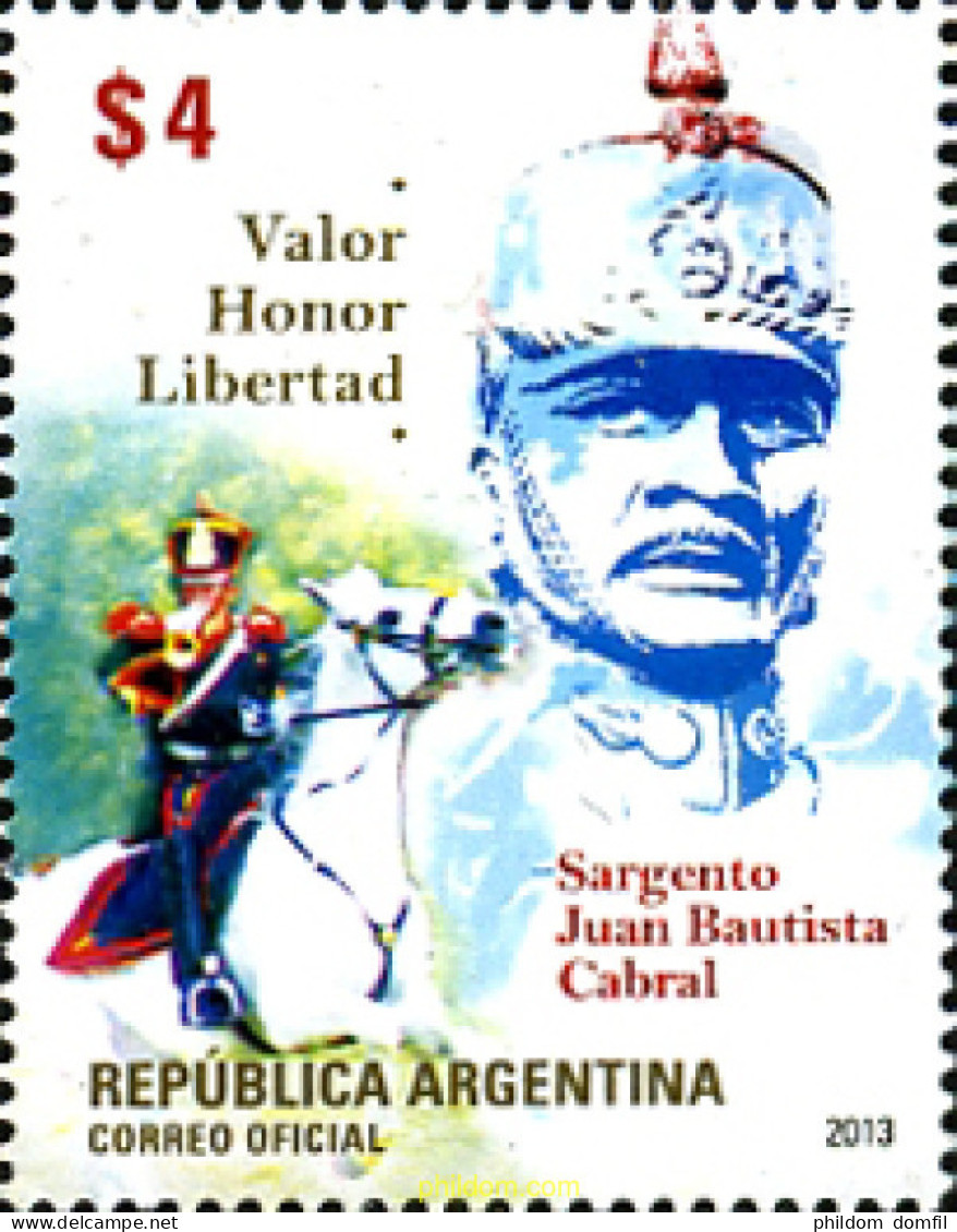 313817 MNH ARGENTINA 2013 SARGENTO JB CABRAL - Unused Stamps