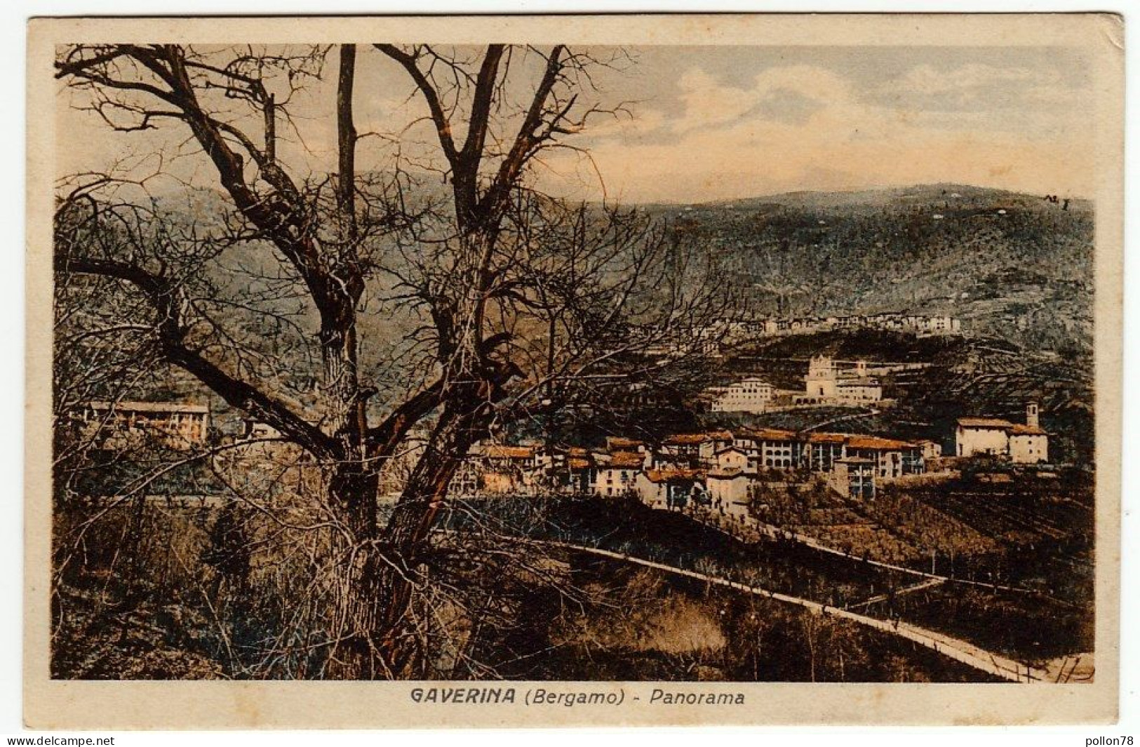 GAVERINA (BERGAMO) - PANORAMA - 1928 - Vedi Retro - Formato Piccolo - Bergamo