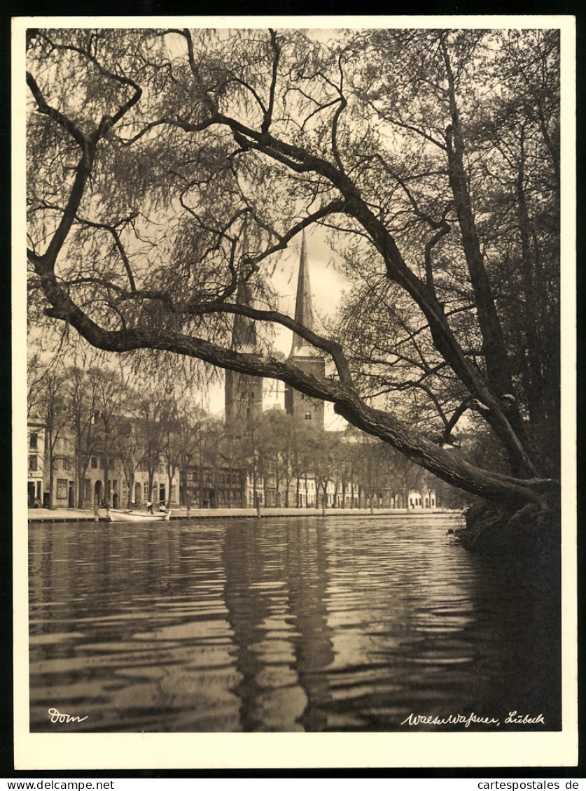 Fotografie Walter Wassner, Lübeck, Ansicht Lübeck, Erlöser Kirche & Seebli  - Lieux