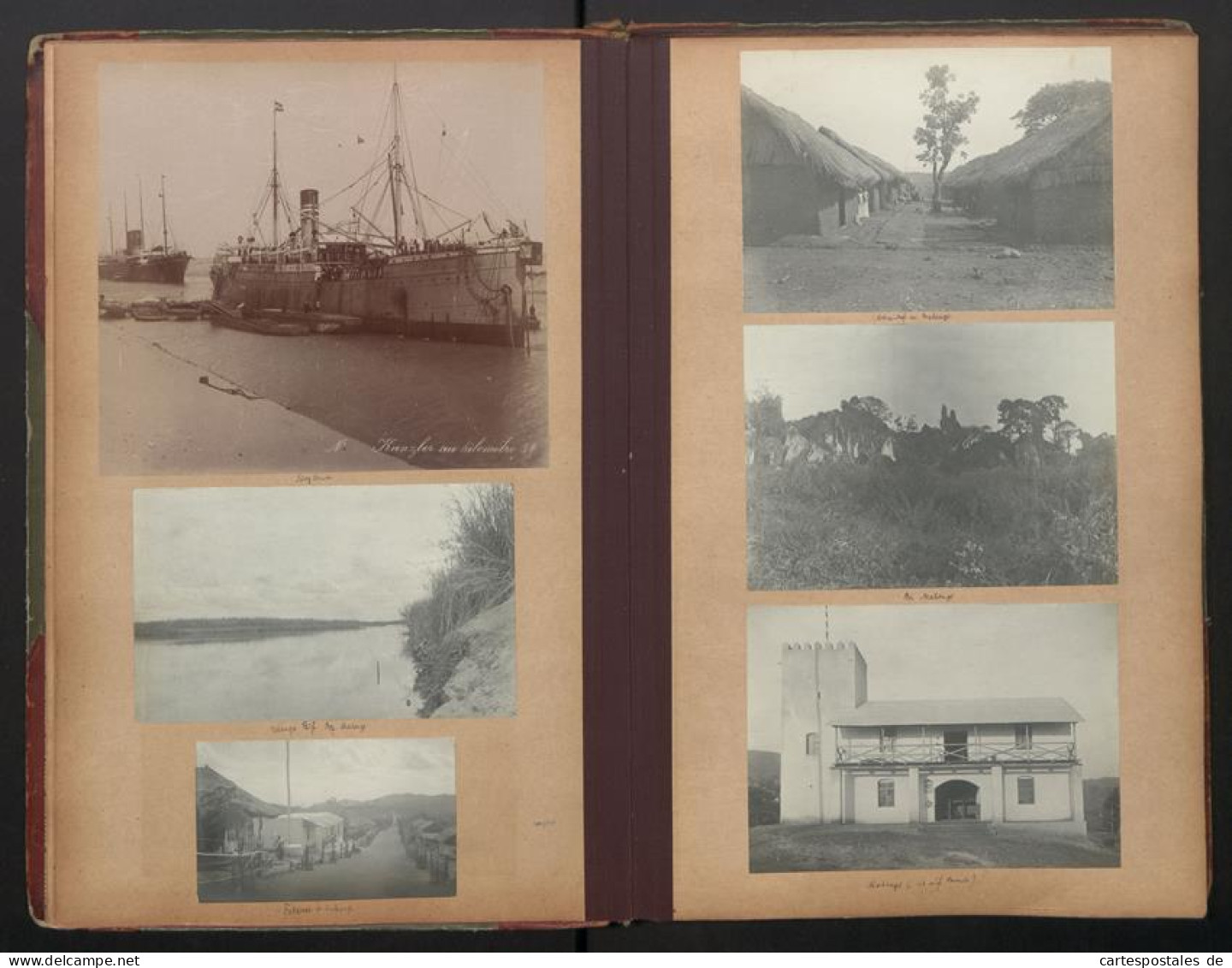 Fotoalbum Mit 280 Fotografien, DSWA Schutztruppe, Afrika, Oblt. Von Grawert, Hauptmann Von Fiedler, Zanzibar, Durban  - Alben & Sammlungen