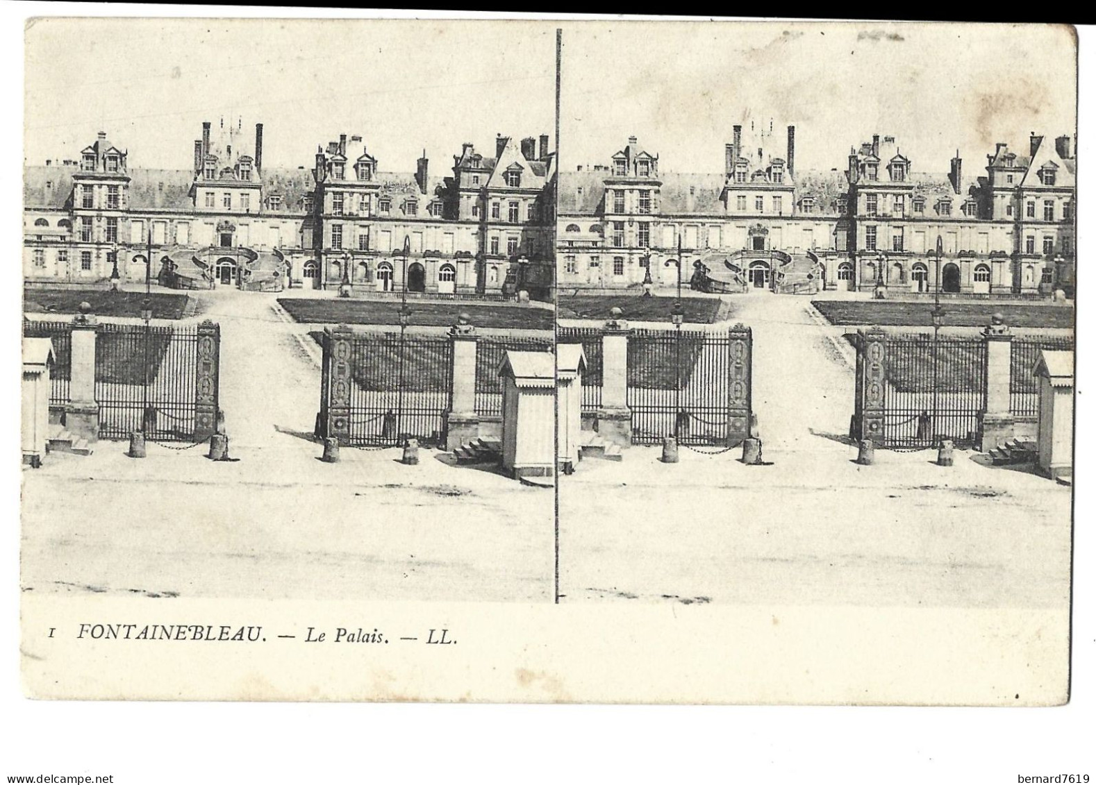 77 Fontainebleau - Carte Stereoscopique -  Le Palais - Fontainebleau